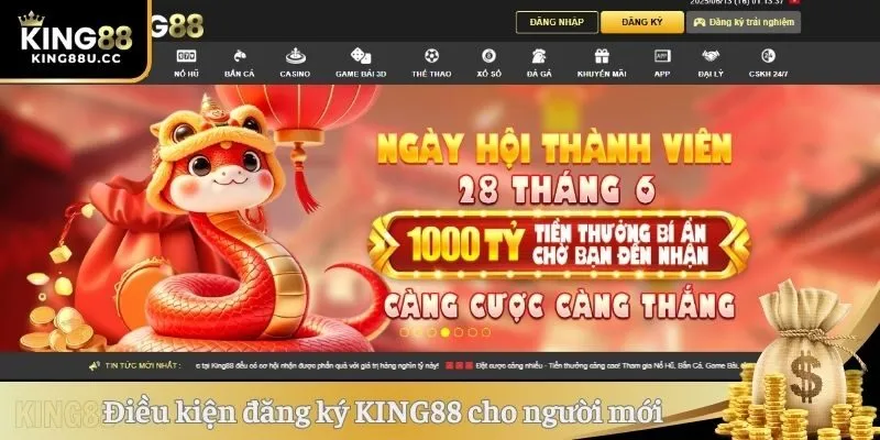 Điều kiện thực hiện đăng ký KING88 cho người mới 