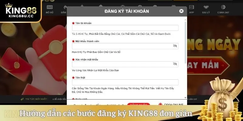 Hướng dẫn các bước đăng ký KING88 đơn giản tại nhà 